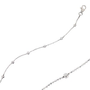 Sterling Silver Diamond Cut Balls Chain with Extra Diamond Cut Balls Necklace