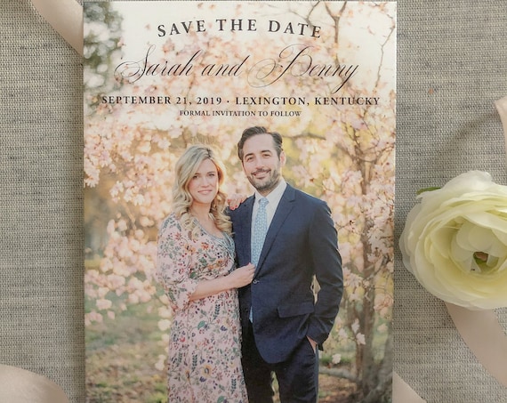 Simple Beauty Photo Save the Date Cards