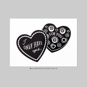 Eyes for You Foil Print. I Only Have Eyes for You. Gothic Art. Gothic