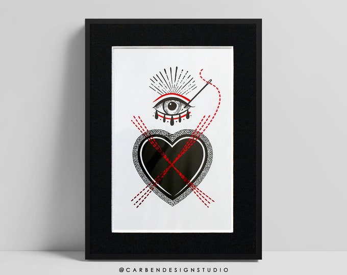 Cross My Heart Hope to Die Foil Print. Cross My Heart. Eye - Etsy