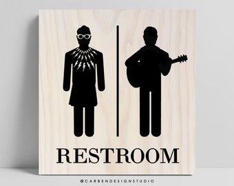 David and Patrick Restroom Sign. Schitt's Creek Sign. David Rose. Patrick Brewer. Bathroom Sign. Restroom Sign.