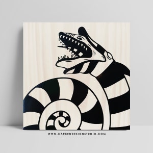 Sandworm Sign. Beetlejuice Sandworm. Sandworm. Beetlejuice Sign. Horror Sign. Horror Decor. Sandworm Decor. Sandworm Art.