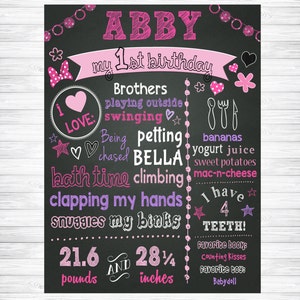 1er Anniversaire Chalkboard Sign Custom Premier Anniversaire Etsy