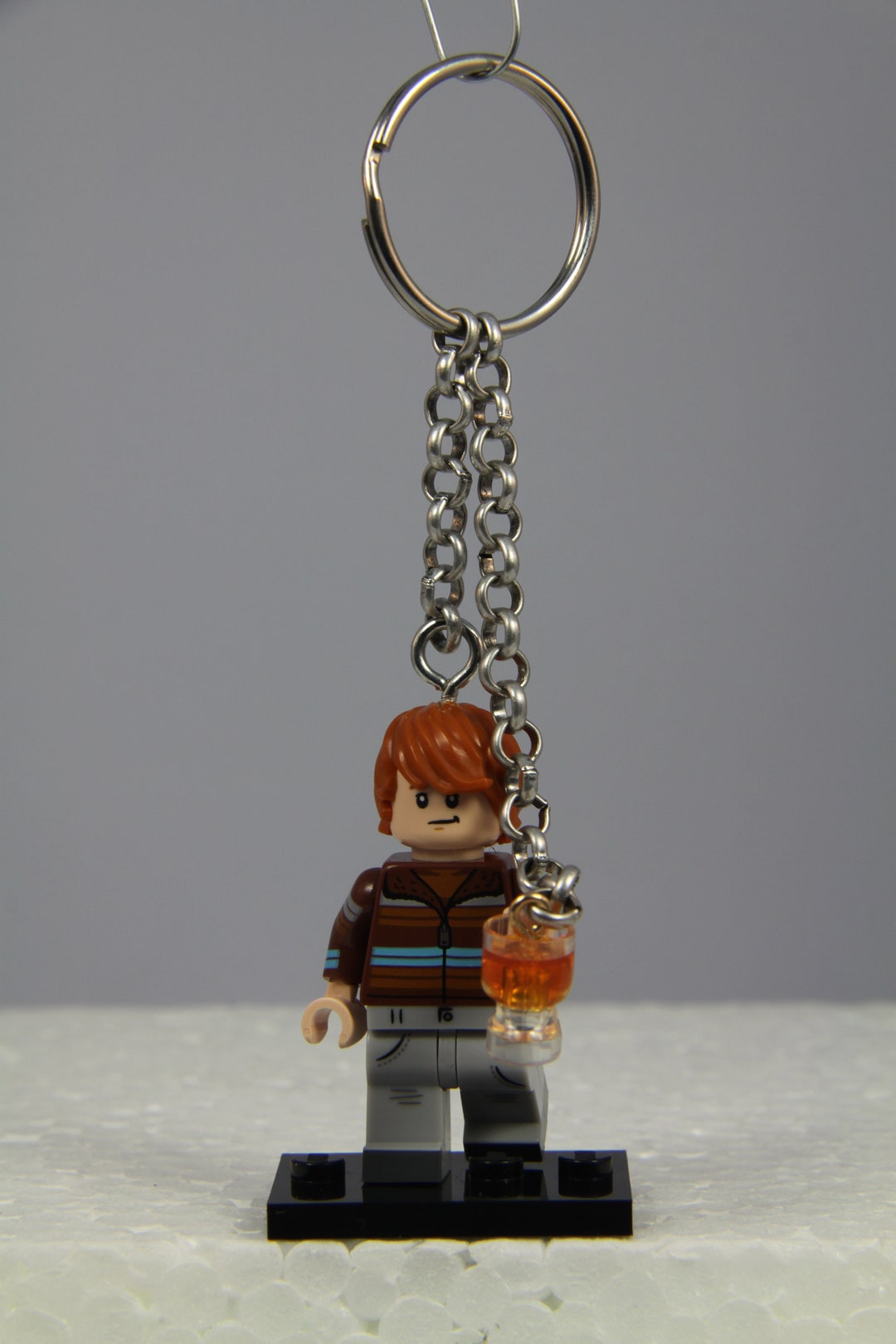 Ron With Butterbeer, Keychain Lego Minifigures Harry Potter Etsy