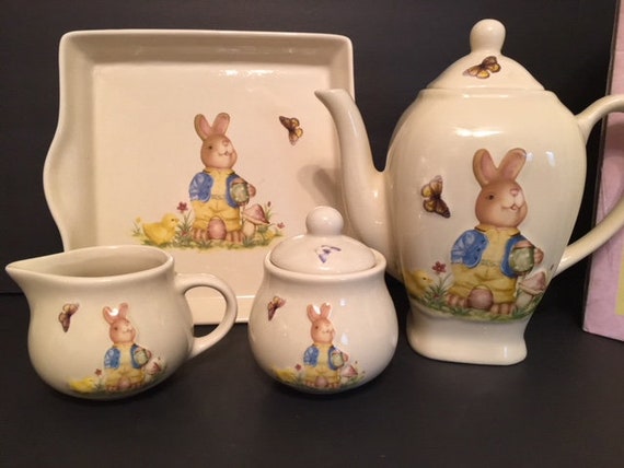 bunny rabbit tea set