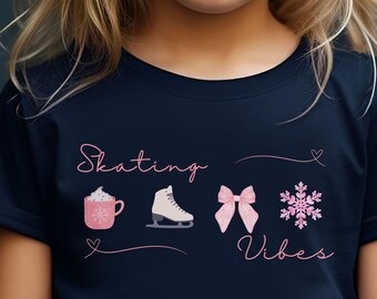 Figure Skating Shirt Kids Shirt Iceskating TShirt Skating Shirt Skater Tee Skate Figure Skating Gifts Ice Skating Shirts Skating Costume