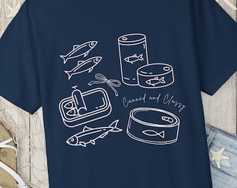 Tinned Fish Shirt Sardines Shirt Fisherman Aesthetic Sardine T Shirt Fish TShirt Tin Fish T Shirt Sardine Retro Graphic Tee Vintage Sardine