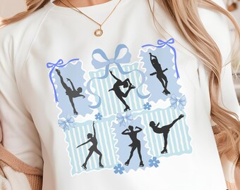 Figure Skating Shirt Ice Skating Shirt Iceskating Tee Skating Coach Gift Coquette Bow Shirt Comfortcolors Figure Skating Gifts Ice Skates
