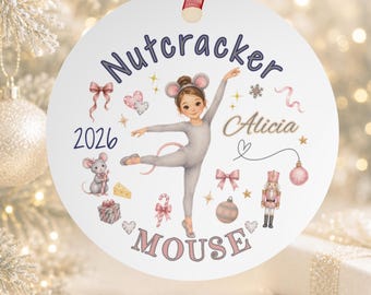 Nutcracker Ornament Mouse Personalized Ballerina Ornament Mouse Ornament Nutcracker Gifts The Nutcracker Ballet Ballerina Christmas Custom