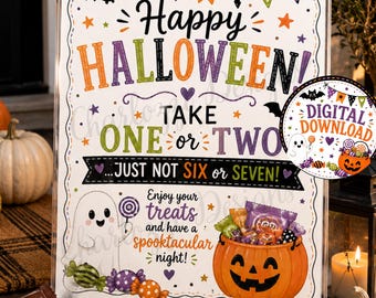 Halloween Candy Sign Trick or Treat Sign Halloween Porch Sign 6 7 Halloween Front Door Halloween Sign Welcome Halloween Funny Halloween