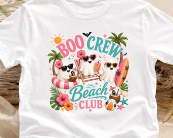 Girls Boo Crew Summer Halloween Shirt Cute Ghost Shirt Spooky Island Shirt Ghost Summer Shirt Boojee Ghost Shirt Halloween Ghost Summer