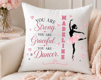 Personalized Gift For Dancer Pillow Custom Dance Recital Gifts For Dancers Dance Studio Owner Ballerina Dance Gift Dancer Stuff Ballet Decor