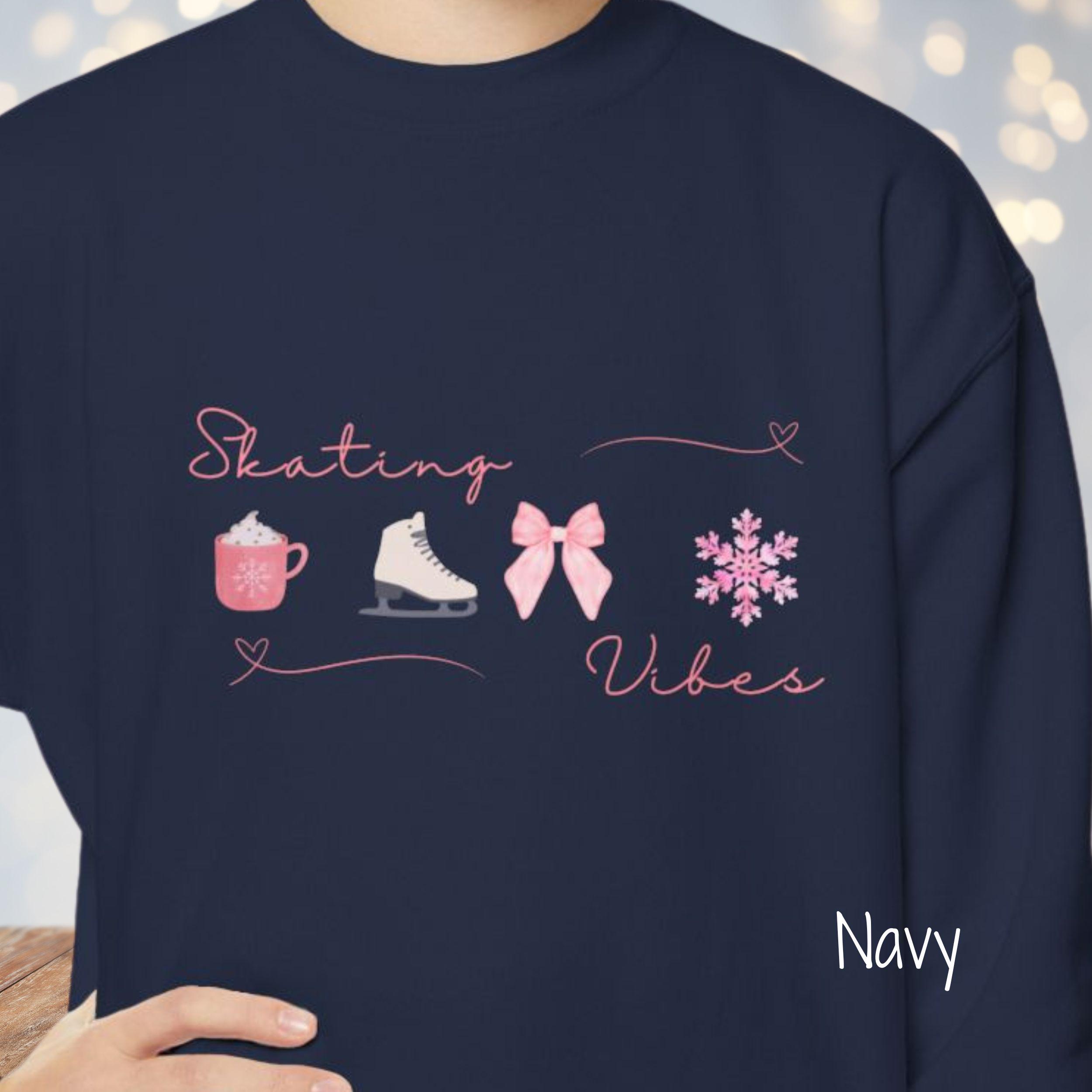 Girl's Figure Skating Sweatshirt Ice Skating Sweatshirt Youth Pink Coquette Bow Hot Cocoa Figure Skating Gift Ice Skating Shirt Iceskating
