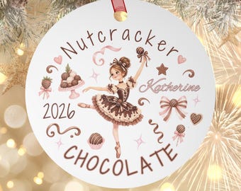 Nutcracker Ornament Chocolate Personalized Ballerina Ornament Nutcracker Gifts Nutcracker Christmas Custom Nutcracker Spanish Dance Ornament
