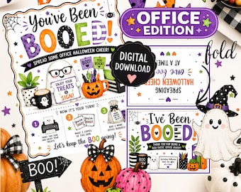 Youve Been Booed Office Version Printable Boo Basket Halloween Boo Basket Stuffers Digital Download You Have Been Booed Boo Basket Tag