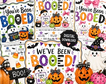 Youve Been Booed Printable Boo Basket Halloween Boo Basket Stuffers Digital Download You Have Been Booed Halloween Sign Boo Basket Sign