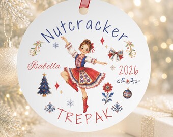 Nutcracker Ornament Personalized Ballerina Ornament Trepak Ornament Nutcracker Gifts Nutcracker Ballet Ballerina Christmas Custom Keepsake