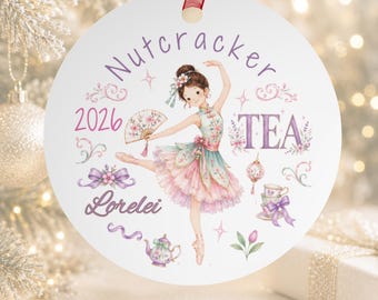 Nutcracker Ornament Tea Personalized Ballerina Ornament Nutcracker Gifts Nutcracker Christmas Custom Nutcracker Chinese Tea Dance Ornament