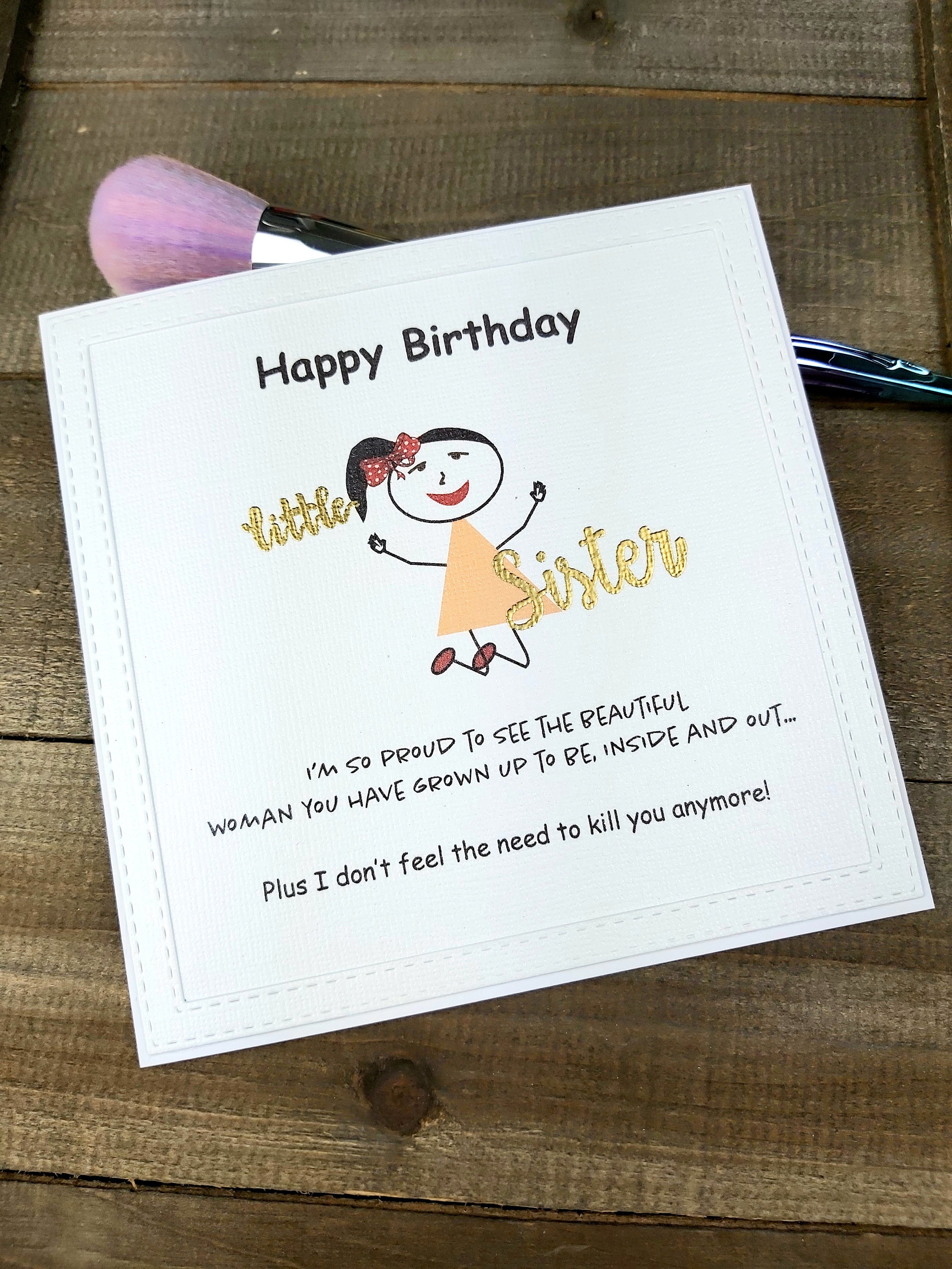 Funny Little Sister Birthday Card / so Proud of You/ Sibling - Etsy Funny Little Sister Birthday Card / so Proud of You/ Sibling - Etsy