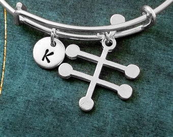 Vodka Molecule Bangle Vodka Bracelet Chemistry Jewelry Science Bracelet Alcohol Jewelry Charm Bracelet Expandable Bangle Adjustable Bangle