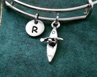 Kayak Bangle Kayak Bracelet Kayaker Gift Kayaking Jewelry Boat Expandable Bracelet Stackable Bangle Adjustable Bangle Personalized Bangle