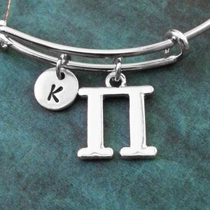PI Armreif Delta Armband College griechischen Buchstaben Armreif griechischen Alphabets Pi Symbol Charm Armband erweiterbar Armreif einstellbar Armreif