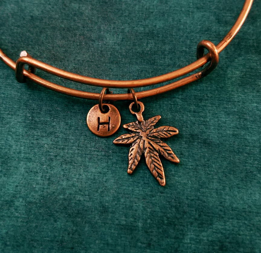 Pot Leaf Bracelet Pot Bangle Weed Bracelet Marijuana Bracelet Etsy