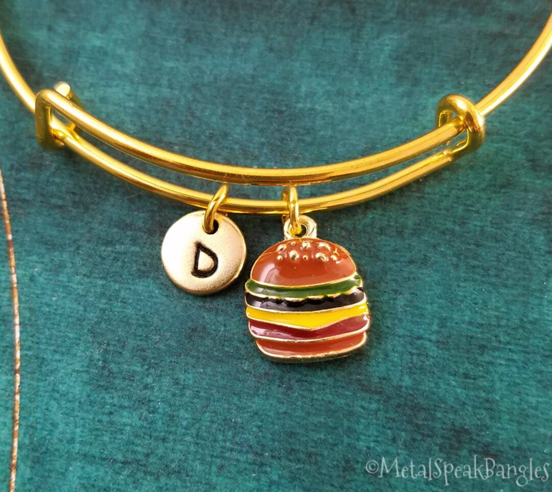 Hamburger Bangle Bracelet Cheeseburger Bracelet Burger Bracelet ...