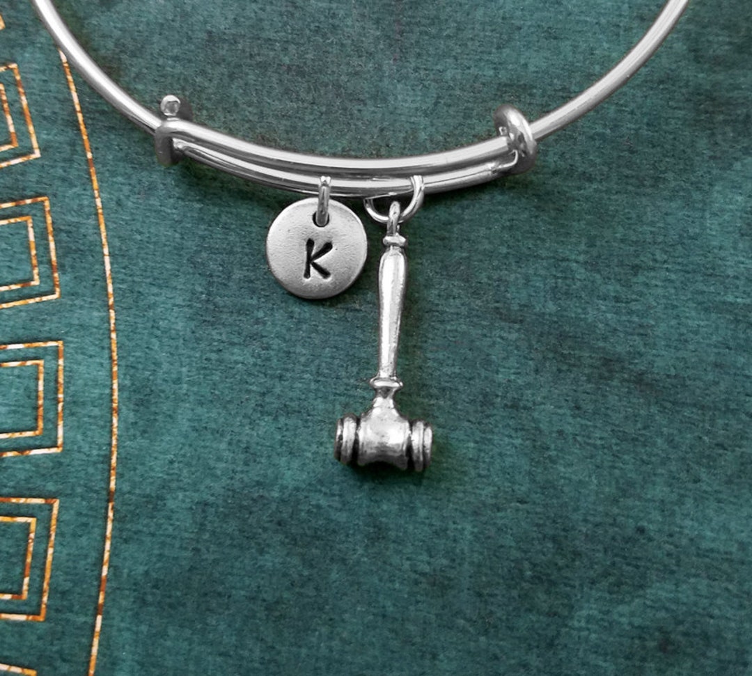 Gavel Bracelet Gavel Bangle Hammer Bracelet Judge Bracelet Lawyer