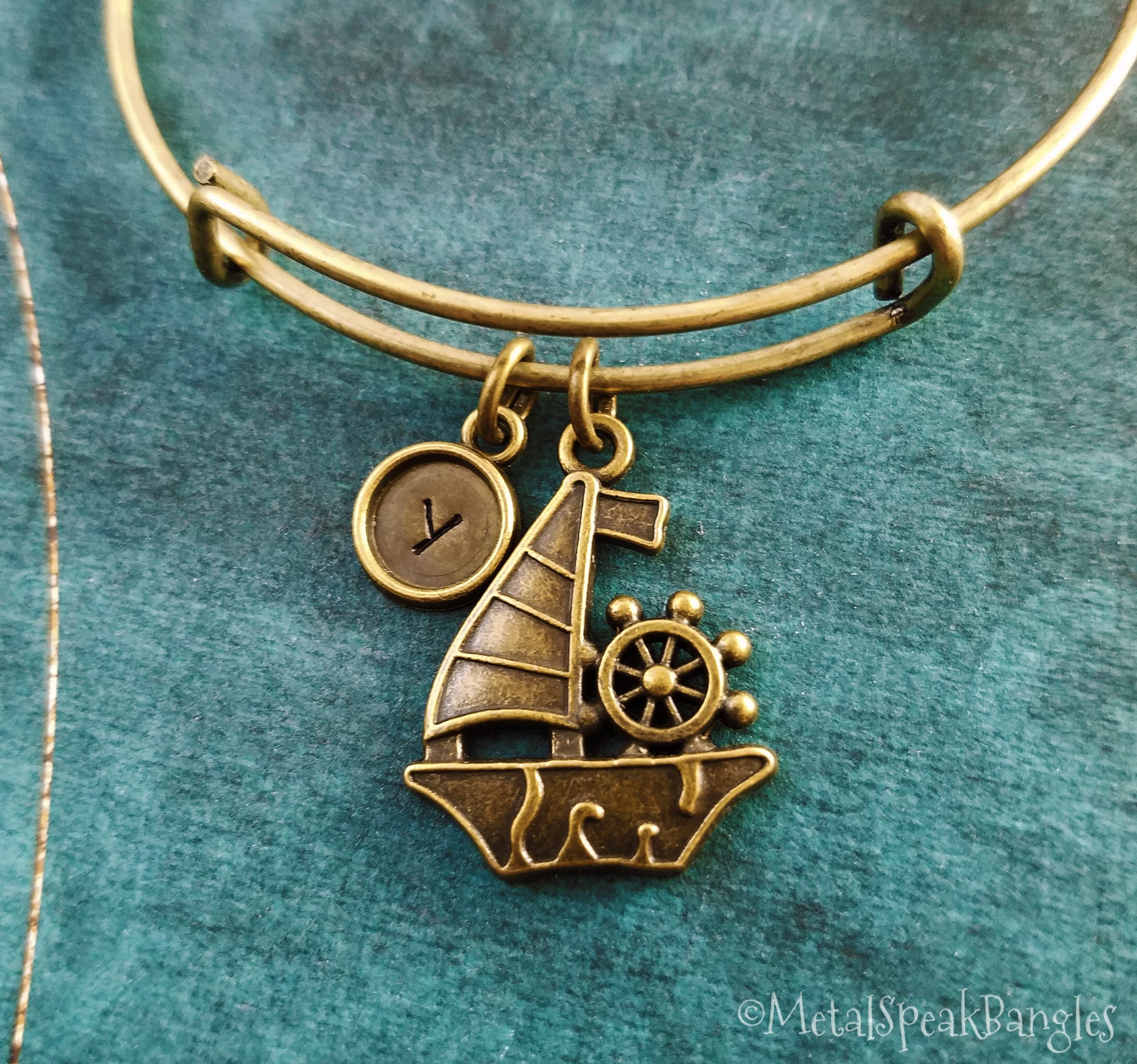 Sailboat Bangle Bracelet Ship Bracelet Boat Bracelet Boat Etsy