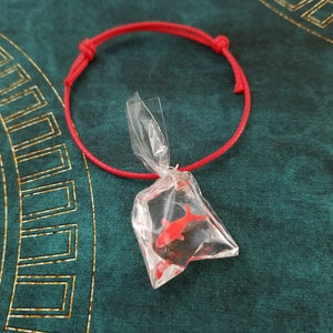 Goldfish Bracelet Bagged Goldfish Charm Bracelet String Bracelet Cord Bracelet Bridesmaid Bracelet Teenage Girl Jewelry Goldfish Bag Pendant