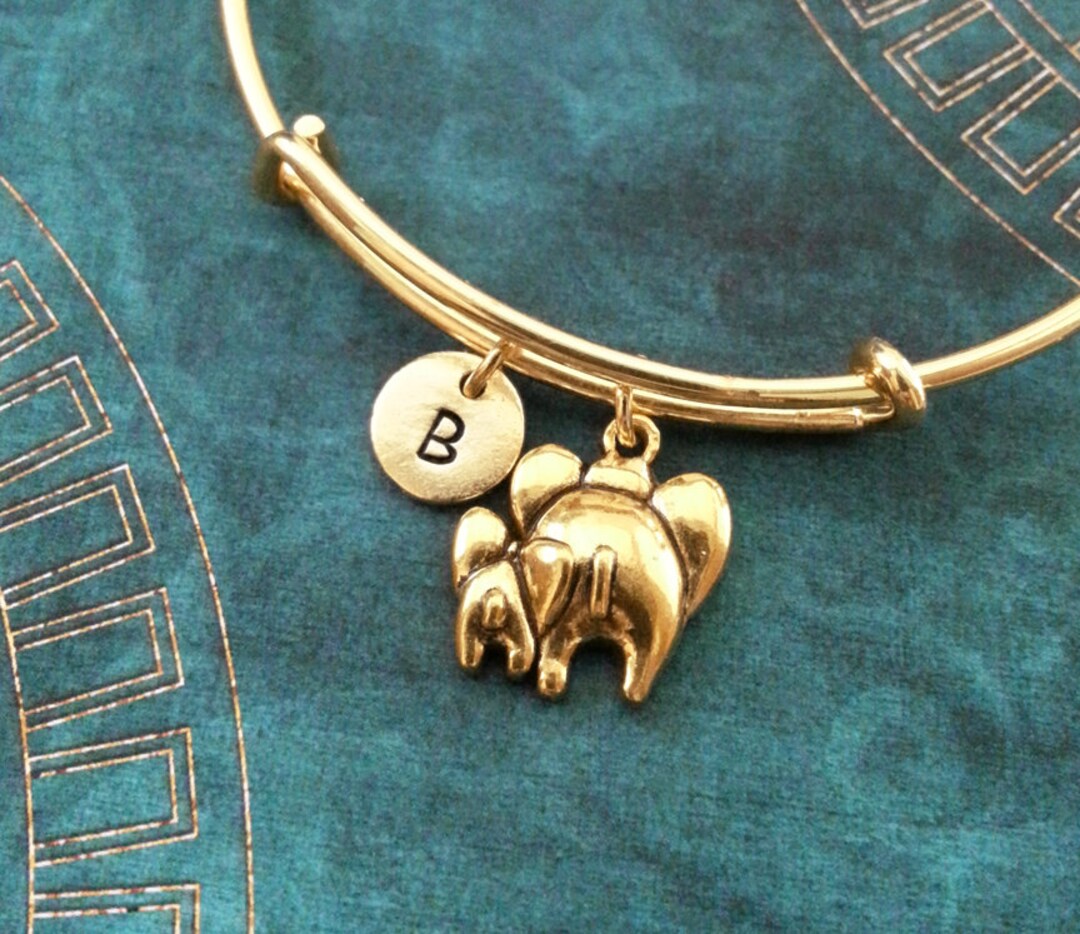 Elephant Bangle Bracelet Gold Baby Elephant Bracelet Gift for Etsy