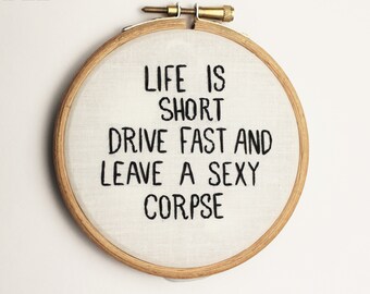 Quote Embroidery Etsy