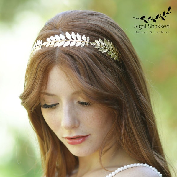 Gold Leaf Headband - Etsy