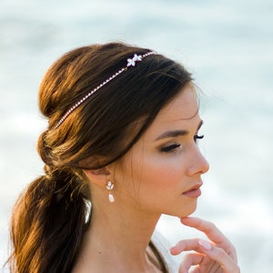 Bridal Head Chain, Wedding Hair Accessories, Forehead Jewelry, Gold Hair Accessories, Boho Bridal Headband, Wedding Headpiece, Rhinestone