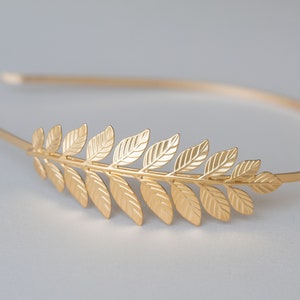 Greek Goddess Headband, Gold Wedding Headpiece, Laurel Leaf Crown, Bridal Headpiece, Woodland Headpiece, Sweet 16 Quinceanera Birthday, Prom