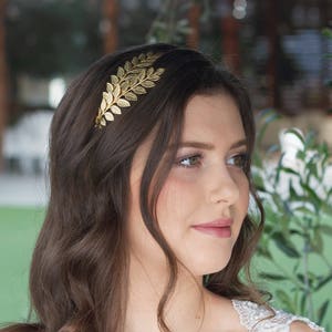 Greek Goddess Headpiece, Gold Laurel Leaf Headband, Grecian Crown, Bridal Headpiece, Bridesmaids Gift, Bridesmaids Headpiece, Prom Headpiece