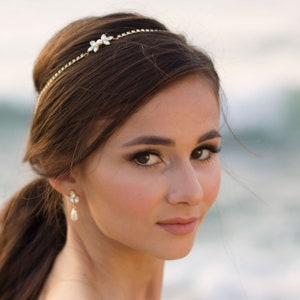 Bridal Head Chain, Bridal Hair Accessories, Bridal Headpiece, Bridal Jewelry, Boho Headpiece, Wedding Hair Piece, Rhinestone Headpiece