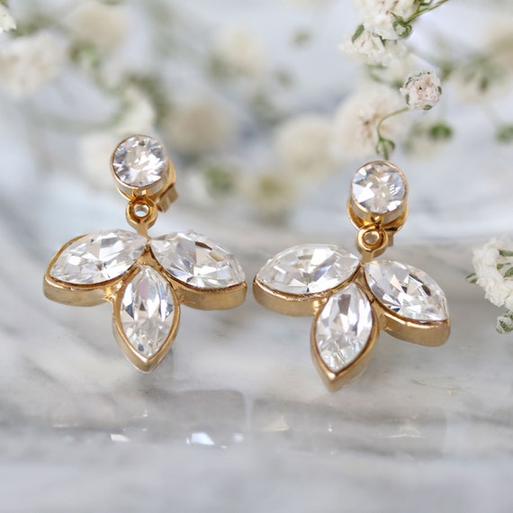 Bridal ear jacket earrings best sale