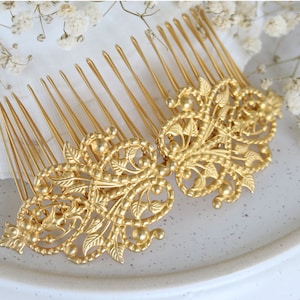 Gold Bridal Comb, Decorative Comb, Bridesmaids Comb, Bridal Hair Pin, Bridal Hairpiece, Bridesmaids Gift, Wedding Comb, Wedding Headpiece