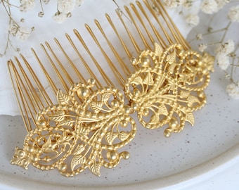 Gold Bridal Comb, Decorative Comb, Bridesmaids Comb, Bridal Hair Pin, Bridal Hairpiece, Bridesmaids Gift, Wedding Comb, Wedding Headpiece
