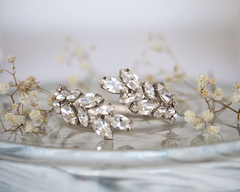 Bridal Open Cuff Bracelet Arm Cuff Bracelet Wedding Bracelet Etsy