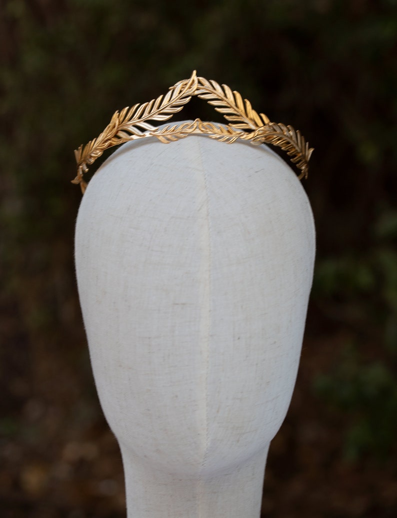 Silver Laurel Leaf Crown, Greek Goddess Silver Halo Crown, Bridal Leaves Headband, Grecian Tiara, Silver Leaf Headpiece, Silver Leaf Tiara image 8