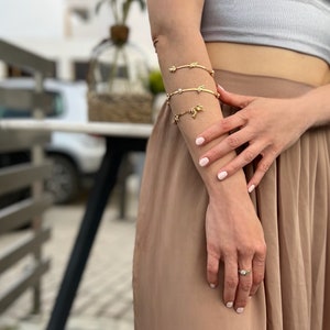 Mina Boho Wrap Arm Cuff Bracelet- Gold