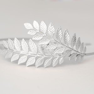Silver Greek Crown, Goddess Crown, Bridal Leaf Crown, Gold leaf Headpiece, Bridal Headpiece, Wedding Headpiece, Leaf Headband, Greek Tiara
