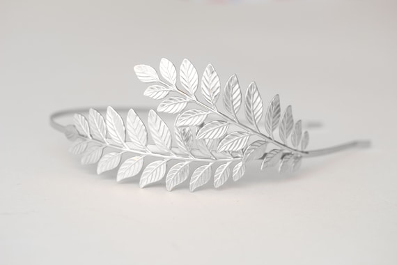 Silver Greek Crown, Goddess Crown, Bridal Leaf Crown, Gold  display picture 1