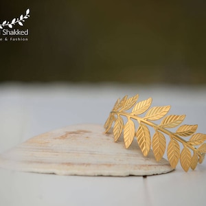 Greek Cuff Bracelet, Gold Arm Cuff, Wedding Bracelet, Leaf Bracelet, Upper Cuff, Gold Leaf Bracelet, Gold Arm Bangle, Boho Cuff Bracelet