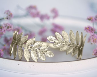Greek Goddess Upper Arm Bracelet, Upper Arm Cuff, Arm Bracelet, Leaf Bracelet, Arm Cuff, Gold Bracelet, Gold Leaf Bracelet, Wedding Bracelet