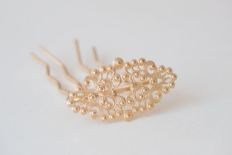 Silver Hair Clip Bridal Headpiece Silver Hair Stick Bridal Hair Pin Hair Vine Filigreeing Hair Pin Bun Stick Bridesmaid Hair Pin