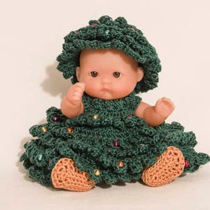 Christmas Tree Outfit for the Itty Bitty Baby by Berenguer Lots to Love Baby Doll